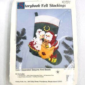 Storybook Felt Stocking Kit by Hobby Kraft - Vintage New/Sealed